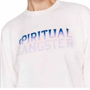 NWT Spiritual Gangster White Mazzy Logo Cropped Sweater XS